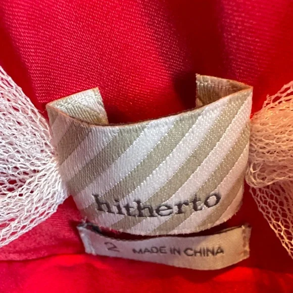 BHLDN Hitherto Anthropologie Chic Asymmetrical Red - Picture 6 of 15